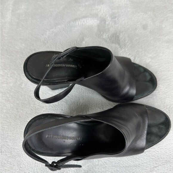 Alexander Wang Black Leather Heels Women's Size 8 US/38 EU - Picture 7 of 10